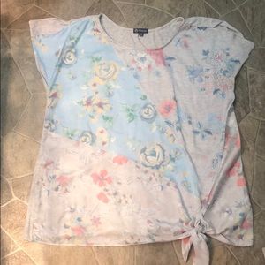 Floral print short sleeve shirt